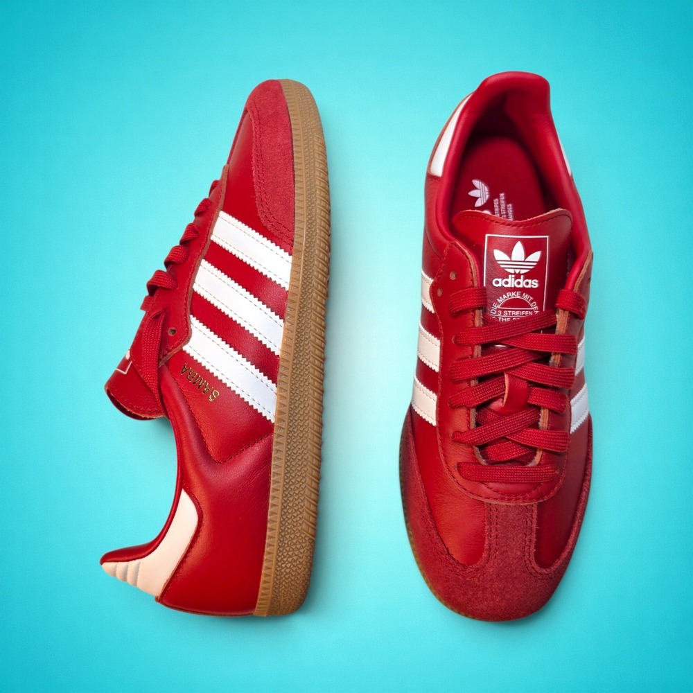 Adidas Samba OG W Better Scarlet Red White Gum Sneakers ID0477 Womens Size 8 - Picture 3 of 7